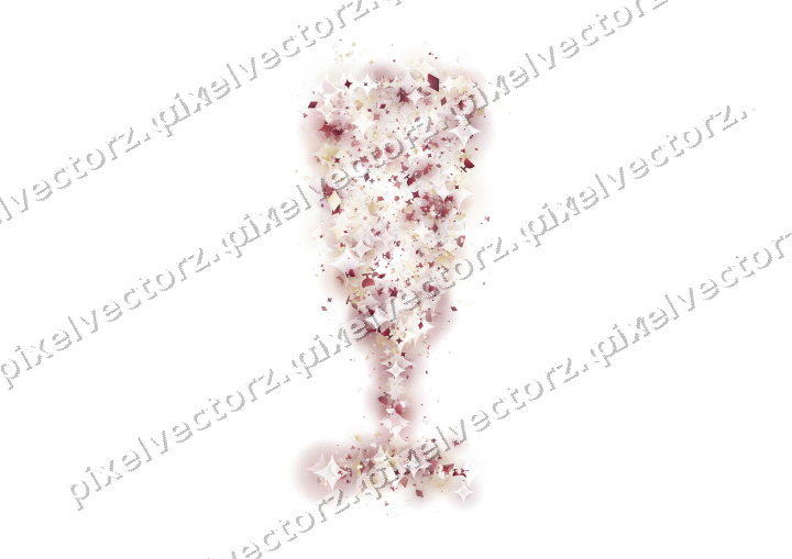 Seamless glitter champagne flute on a transparent background