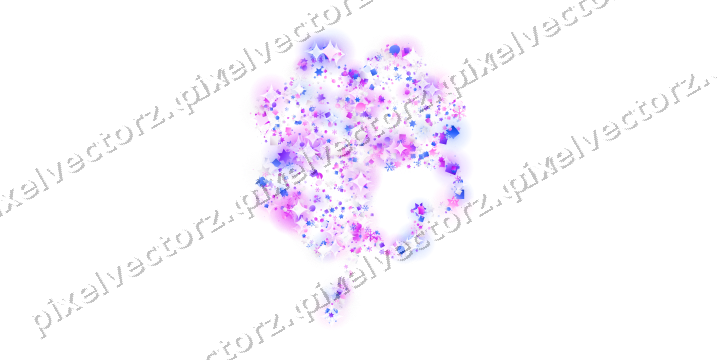 Seamless glitter four leaf clover on a transparent background