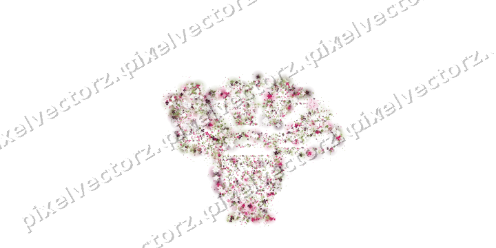 Seamless glitter turkey of shamrocks on a transparent background