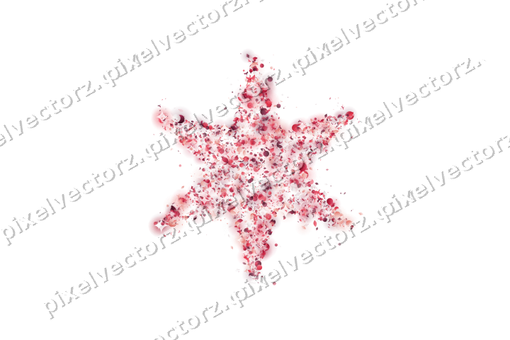 Seamless glitter star of droplets and bats on a transparent background