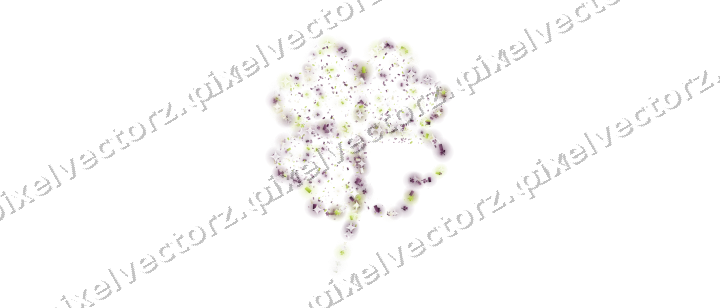 Seamless glitter four leaf clover on a transparent background