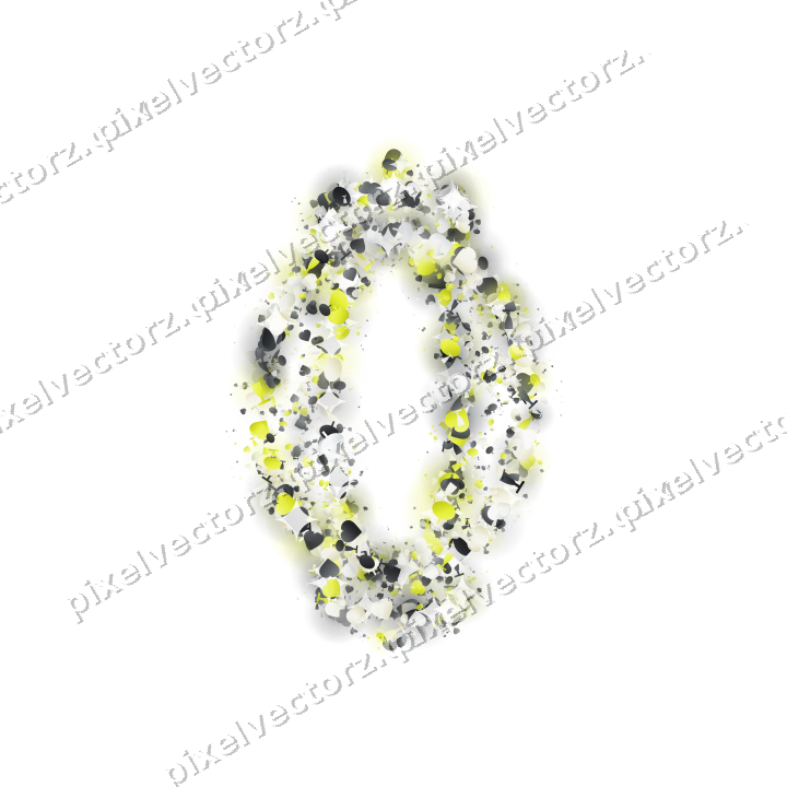 Seamless glitter lantern in yellow on a transparent background