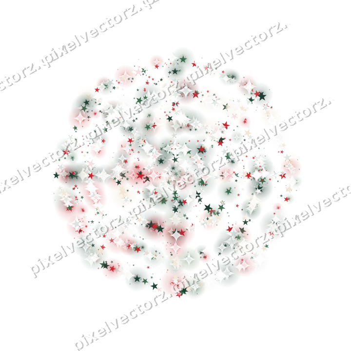 Seamless glitter spider web of stars on a transparent background