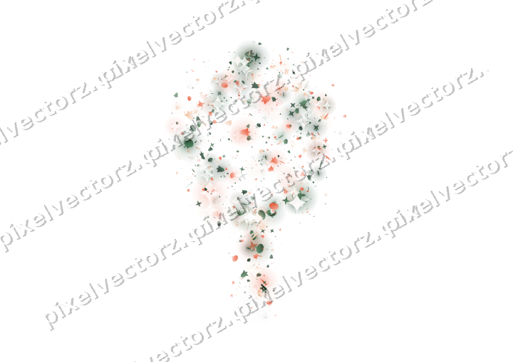 Seamless glitter balloon in dark green on a transparent background