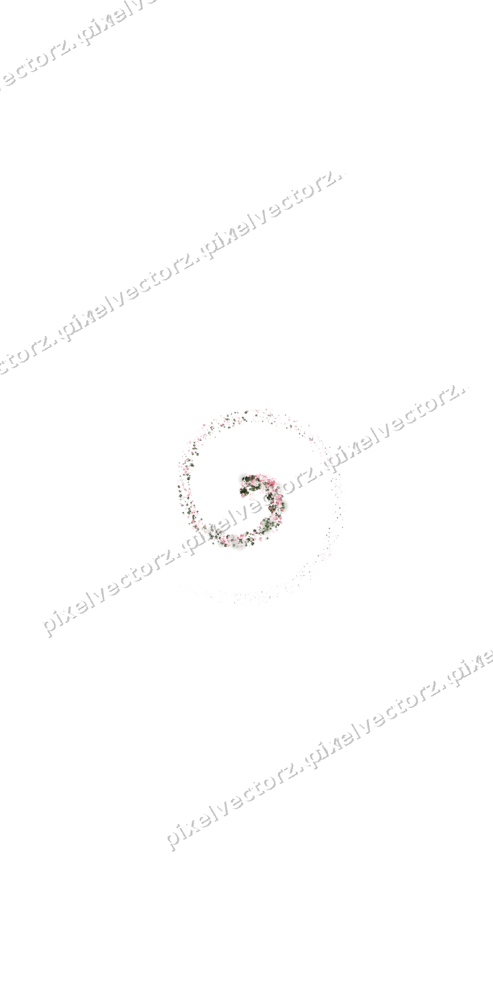 Seamless glitter spiral of masks in pink on a transparent background