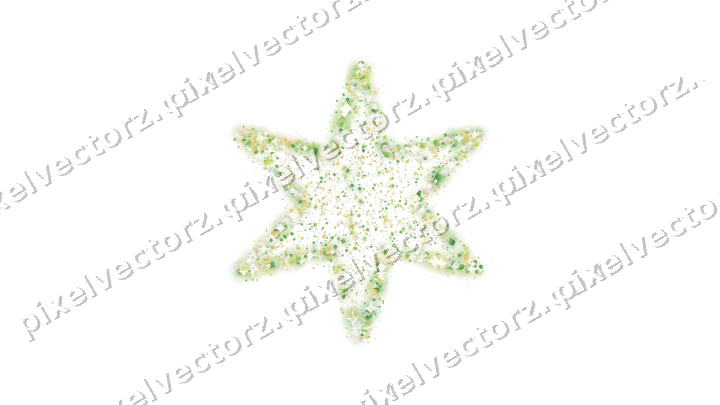 Seamless glitter star of baubles and gifts on a transparent background