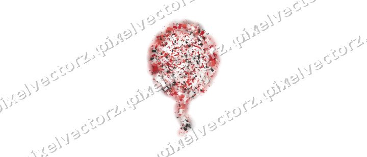 Seamless glitter balloon of confetti on a transparent background