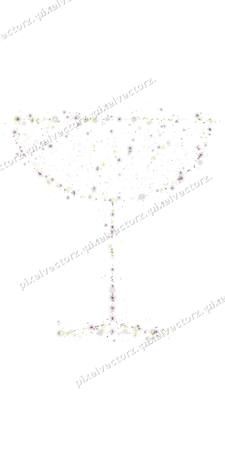 Seamless glitter champagne coupe on a transparent background