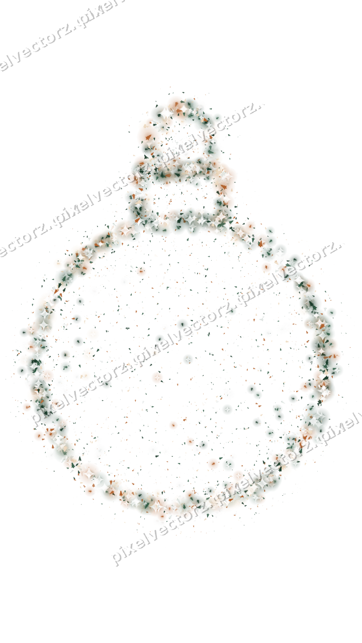Seamless glitter bauble of christmas trees on a transparent background