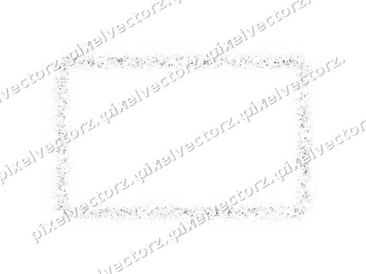 Seamless glitter frame of confetti on a transparent background