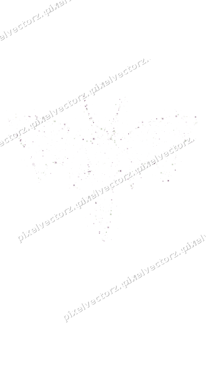Seamless glitter bat of hearts and bells on a transparent background