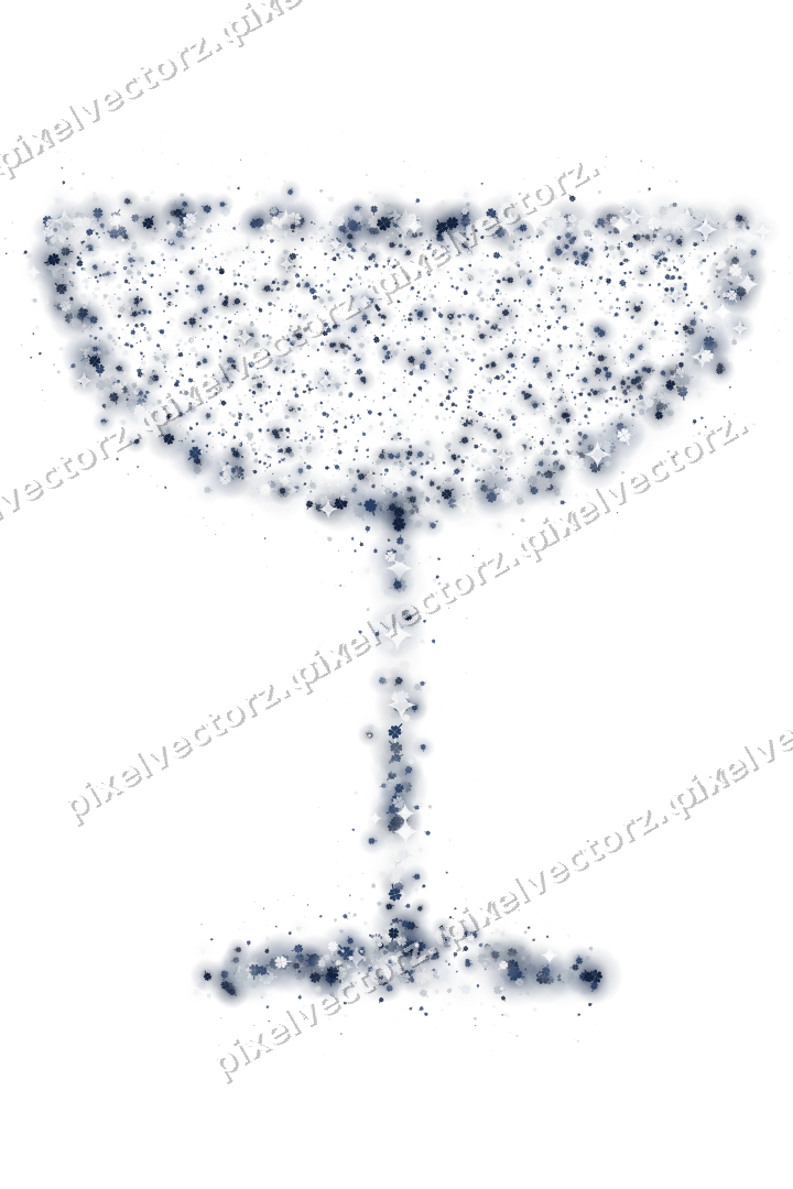 Seamless glitter champagne coupe on a transparent background