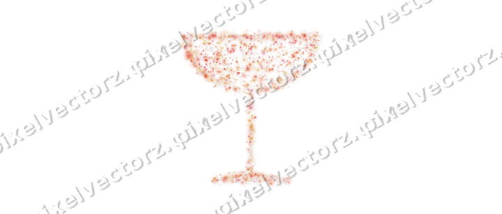 Seamless glitter champagne coupe in red on a transparent background