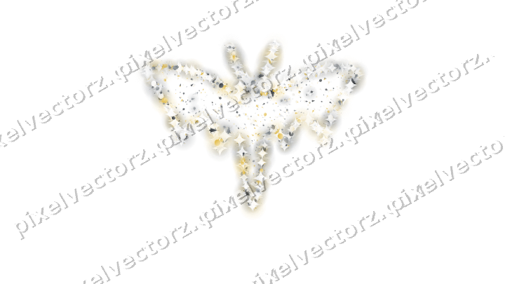 Seamless glitter bat in amber and grey on a transparent background