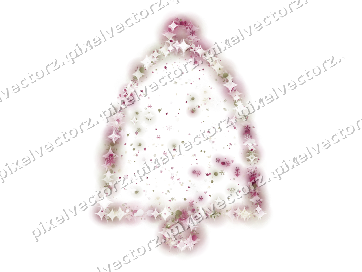 Seamless glitter bell in dark pink on a transparent background