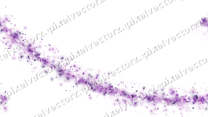 Nahtloser Glitzerbogen in Violett auf transparentem Grund