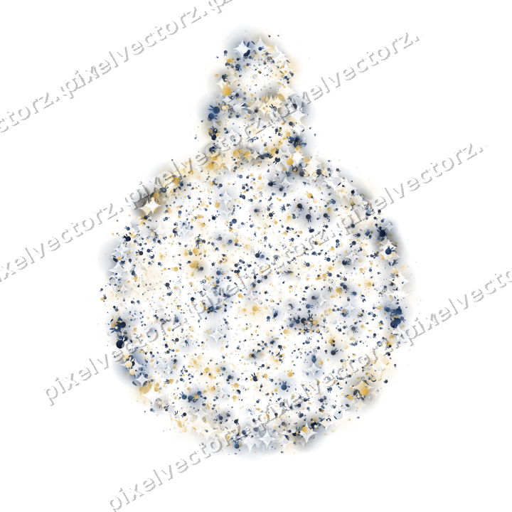 Seamless glitter bauble of bunnies on a transparent background