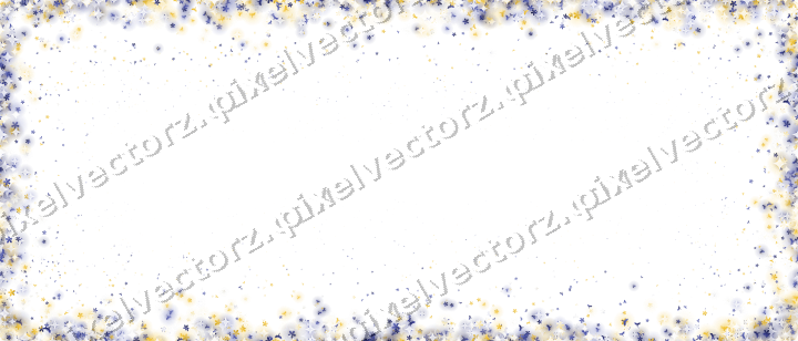 Seamless glitter vignette in dark blue on a transparent background