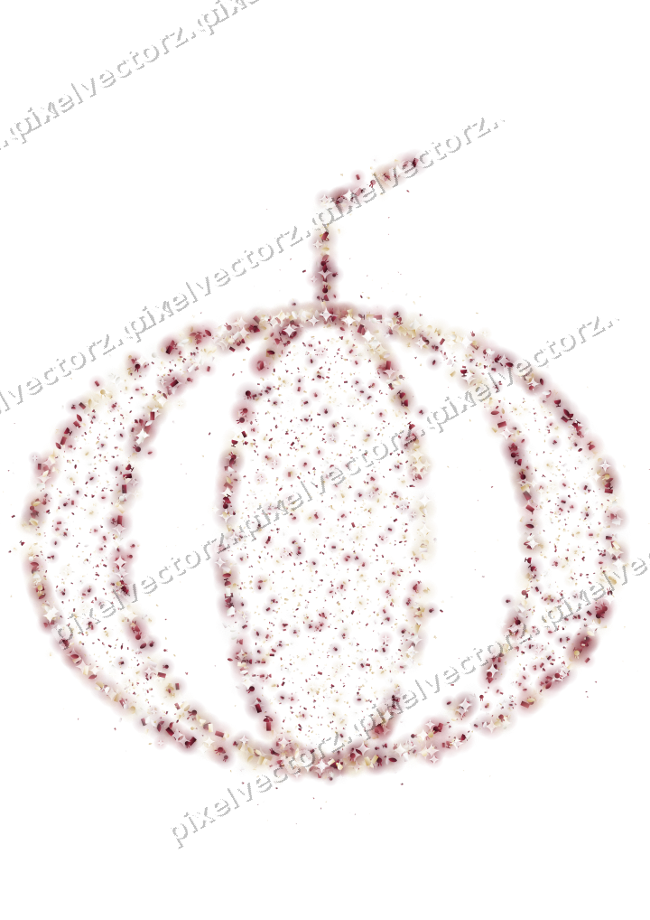 Seamless glitter pumpkin in dark pink on a transparent background