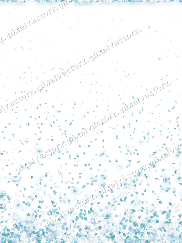 Seamless rising glitter in cyan on a transparent background