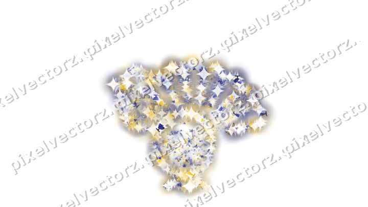 Seamless glitter turkey in dark blue on a transparent background