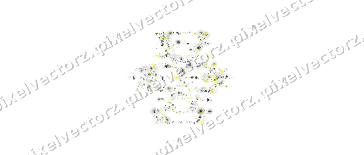 Seamless glitter snowflake in yellow on a transparent background