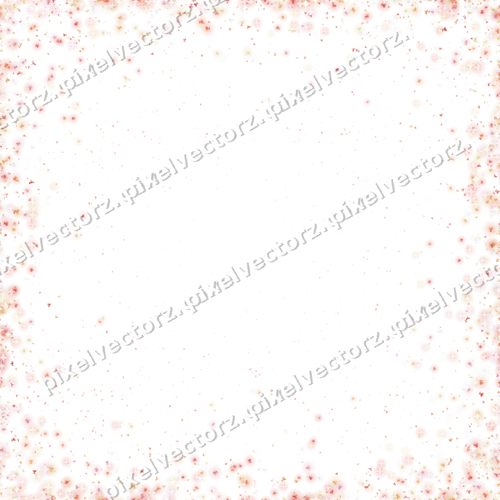Seamless glitter vignette in red on a transparent background
