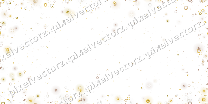 Seamless glitter vignette in amber on a transparent background