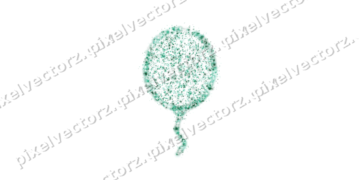 Seamless glitter balloon of bells and dots on a transparent background