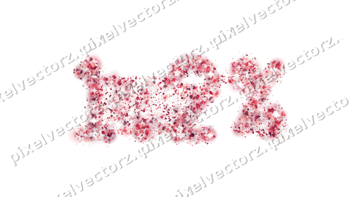Seamless glitter number 1.2% in pink on a transparent background