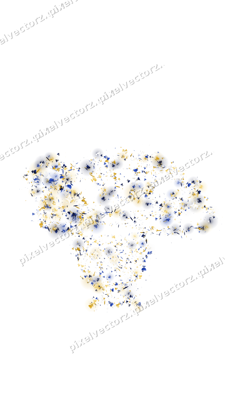 Seamless glitter turkey in amber and blue on a transparent background