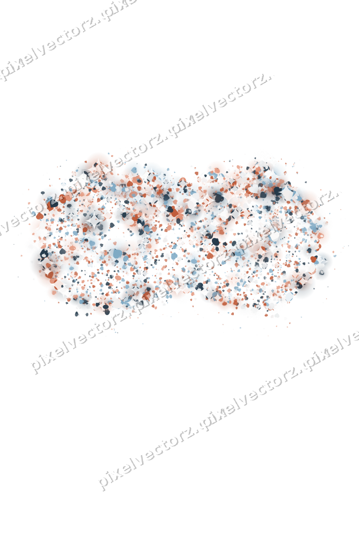 Seamless glitter carnival mask in orange on a transparent background