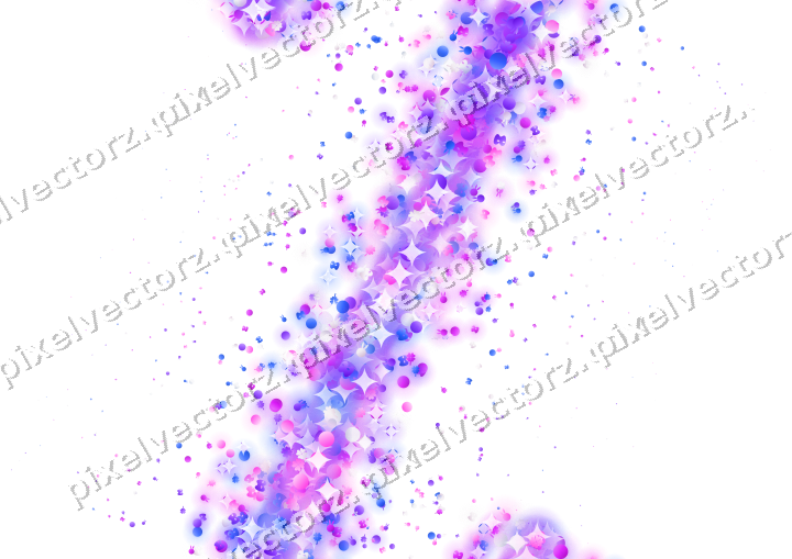Seamless glitter band in purple and blue on a transparent background