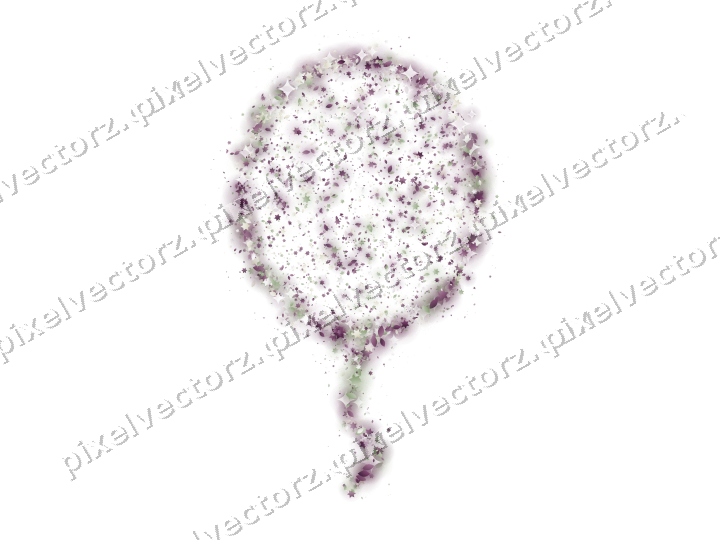 Seamless glitter balloon in dark magenta on a transparent background