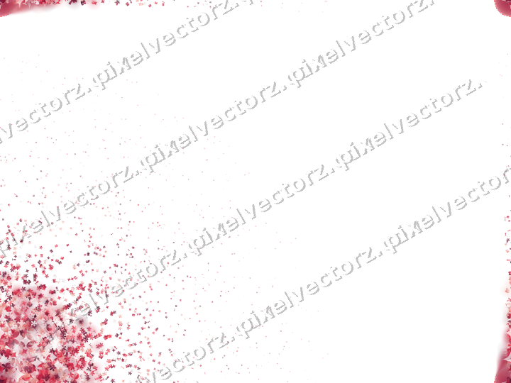 Seamless glitter corner in pink and red on a transparent background