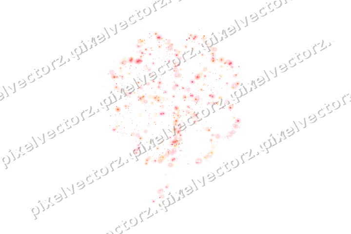Seamless glitter clover leaf in red on a transparent background