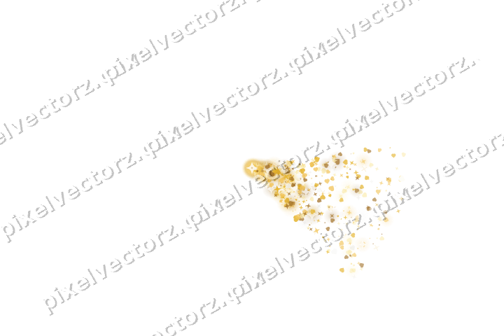 Nahtloser Glitzerfächer aus Sternen und Herzen auf transparentem Grund