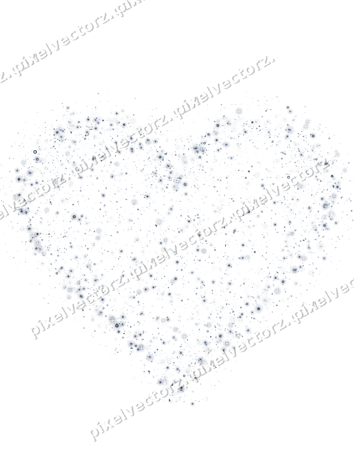 Seamless glitter heart in dark blue on a transparent background