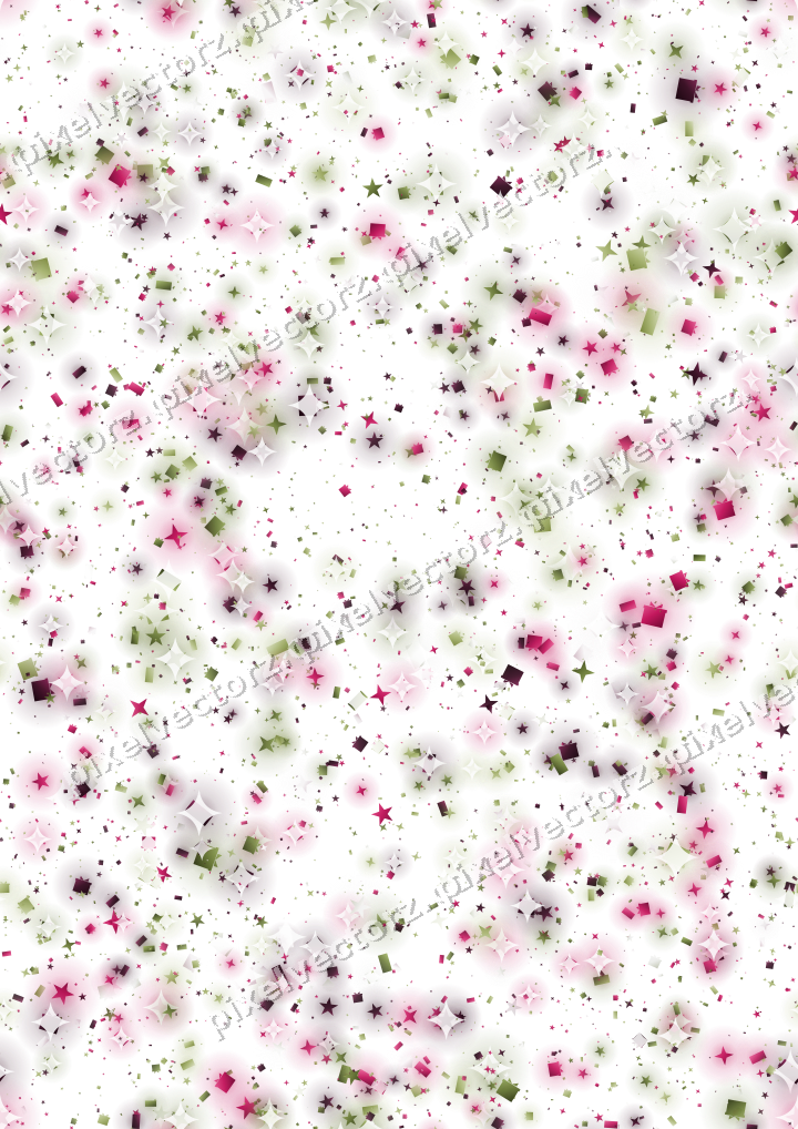 Seamless glitter scatter in lime and pink on a transparent background