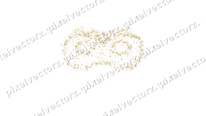 Seamless glitter carnival mask in amber on a transparent background