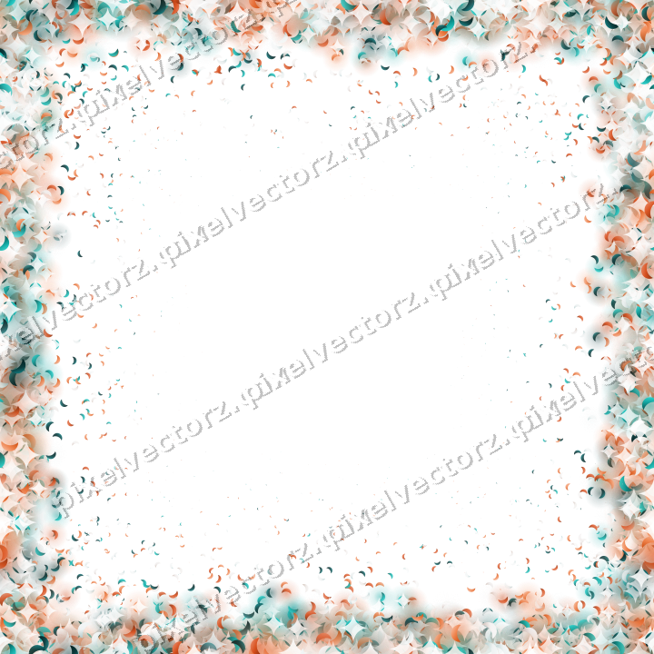 Seamless glitter vignette of crescents on a transparent background