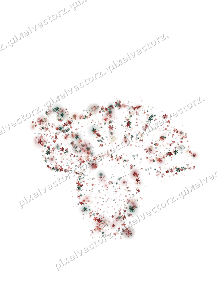 Seamless glitter turkey in dark red on a transparent background