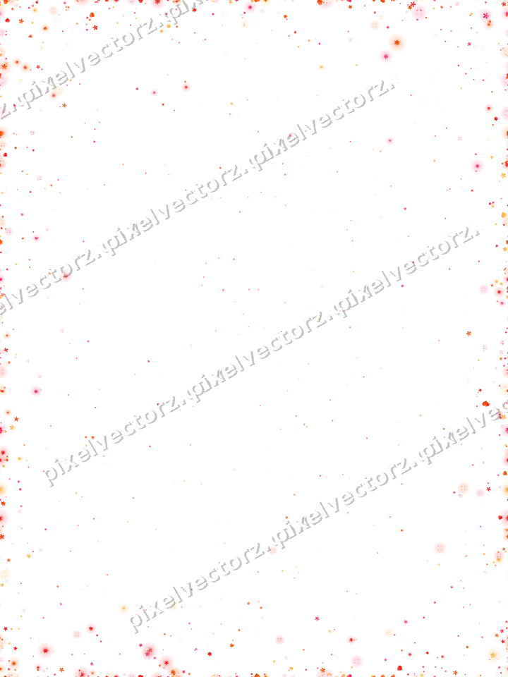 Seamless glitter vignette in red on a transparent background