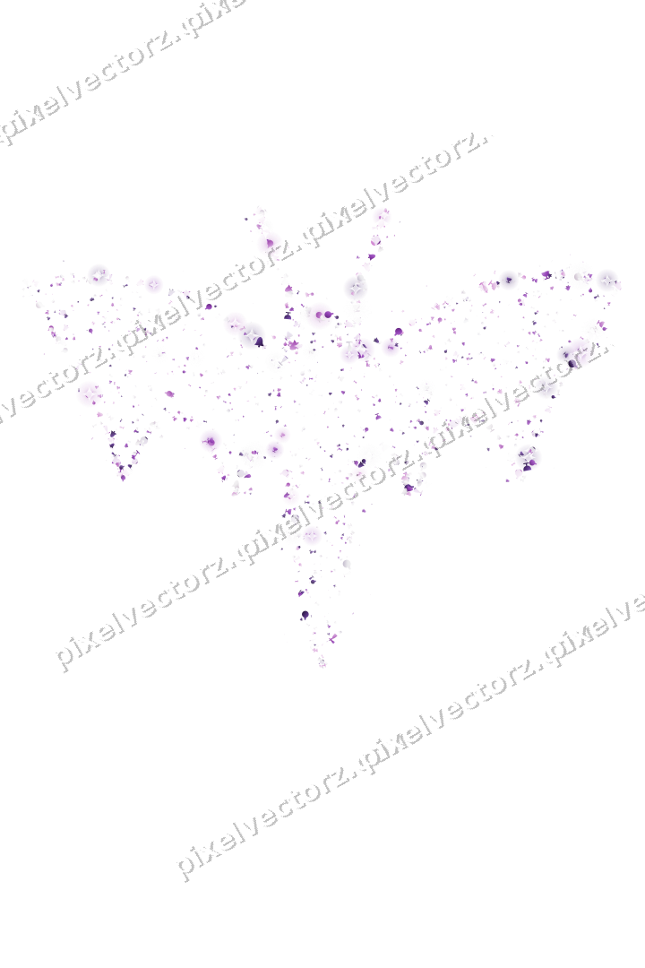 Seamless glitter bat in purple on a transparent background