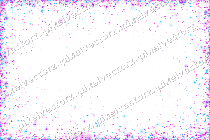 Seamless glitter vignette in magenta on a transparent background