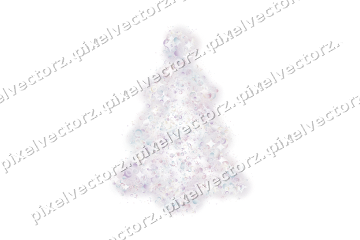Seamless glitter christmas tree on a transparent background