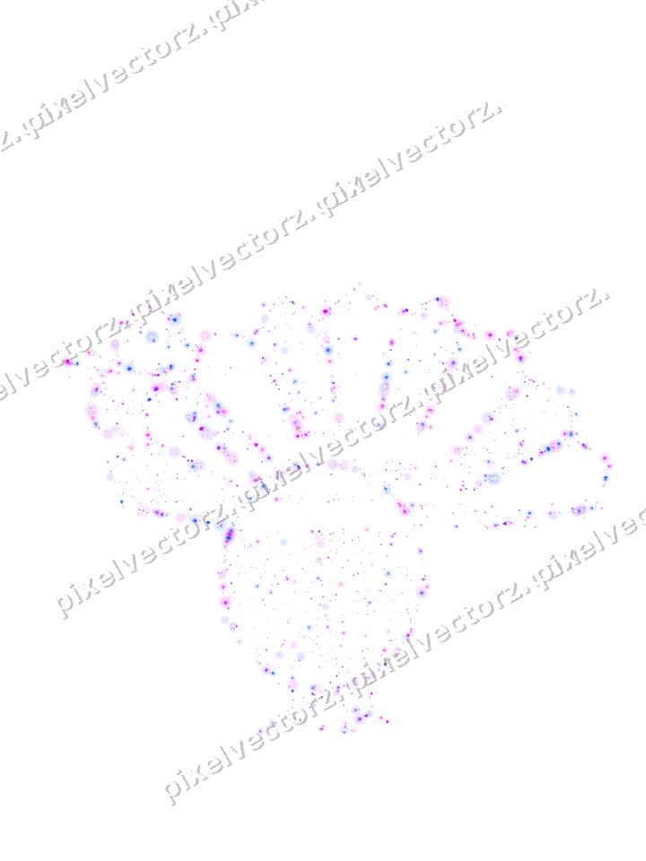 Seamless glitter turkey in purple and blue on a transparent background