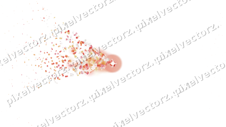 Seamless glitter corner of stars and gifts on a transparent background