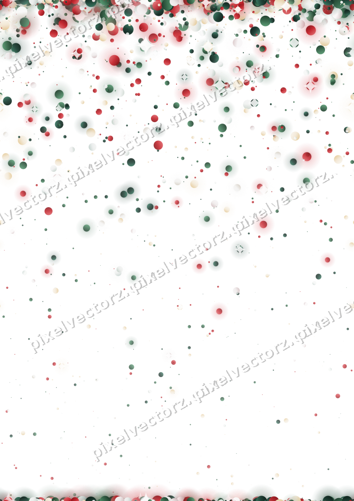 Seamless falling glitter of dots on a transparent background