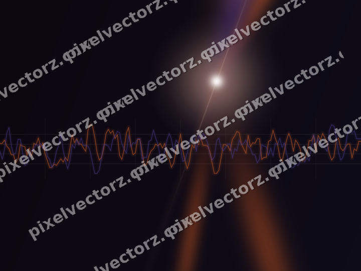 Leuchtender Neon Diagramm Hintergrund in Orange und Blau